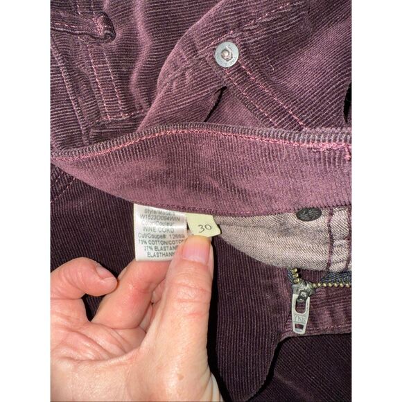 Rag & Bone Elephant Bell Corduroys in Wine Size 30 - Picture 6 of 9